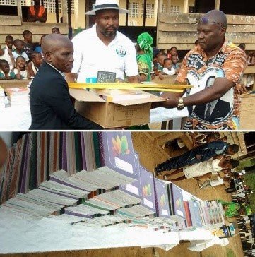 Rentrée scolaire 2022-2023 à Kribi: Laurent Lendri POUASSE Offre le  Paquet minimum et des Fournitures Scolaires aux Élèves et Enseignants de l’école Primaire et Maternelle de Lendi-Aviation