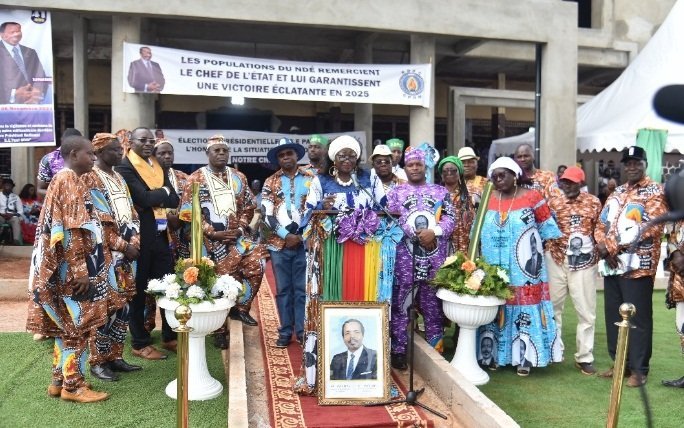 Célébration du 06 novembre 2023 à Bangangté : La présidente de section Rdpc Ndé-Nord, Célestine KETCHA Courtès, appelle à une mobilisation tous azimuts des militants pour le Candidat Paul BIYA en 2025